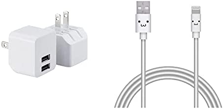 【Lightningケーブルセット】 エレコム USB コンセント 充電器 12W出力 Aポート×2 (2個セット) 【 iPhone/Android/タブレット 対応 】 E