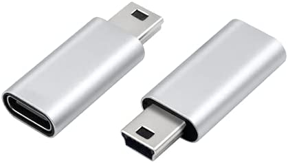 Duttek USB C to ミニ USB アダプター 2個パック USB C (メス) - Mini USB (オス)アダプター Type-C to mini変換アダプター