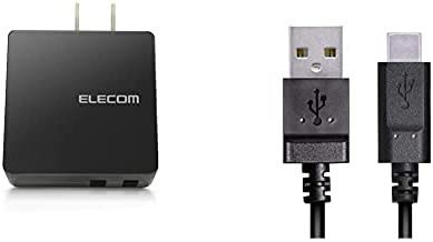 【A-Cケーブル】 エレコム USB コンセント 充電器 合計2.0A Aポート×2 【 iPhone/Android/タブレット 対応 】 ブラック MPA-ACUCN005ABK