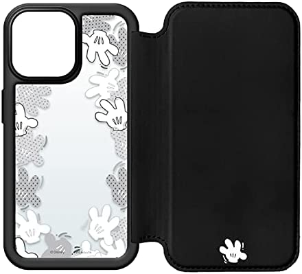 Premium Style iPhone 13 Pro用 ガラスフリップケース [ミッキーマウス/ブラック] PG-DGF21N01MKY