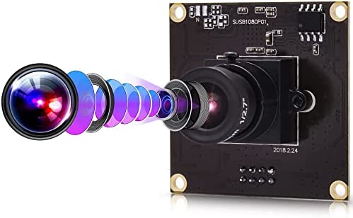 ELP USB3.0カメラ 200万画素 高速50fps Webカメラモジュール1080P 50fps FHD 90°Webカメラ 広角 3.6mmレンズSony IMX291 カム 0.01Lux低