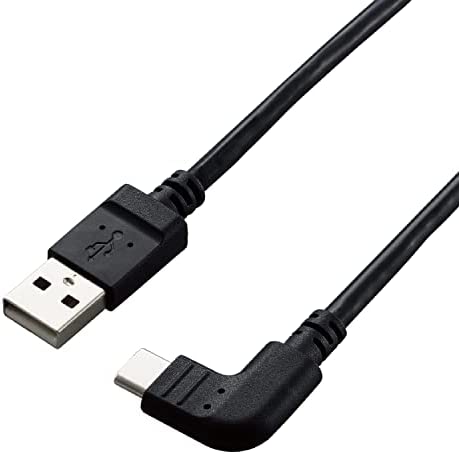 エレコム USBケーブル カメラ接続用L字USBケーブル (Type-Cタイプ) USB-A to USB-C 3.0m DGW-ACL30BK
