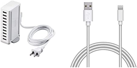 【A-Lケーブル】 エレコム USB充電器 60W (合計最大出力) USB-A×10 【 iPhone/Android/各種タブレット 対応 】 ACケーブル付属 1.5m EC-