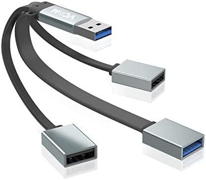 VCOM【2022 最新設計】3-in-1 USBスプリッタ―Yケーブル 延長コード USB 3.0ハブ 拡張ポート [USB3.0*1+2.0*2] コンボハブ 超小型 バスパ