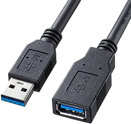 サンワサプライ USB3.0延長ケーブル(ブラック・0.5m) KU30-EN05K
