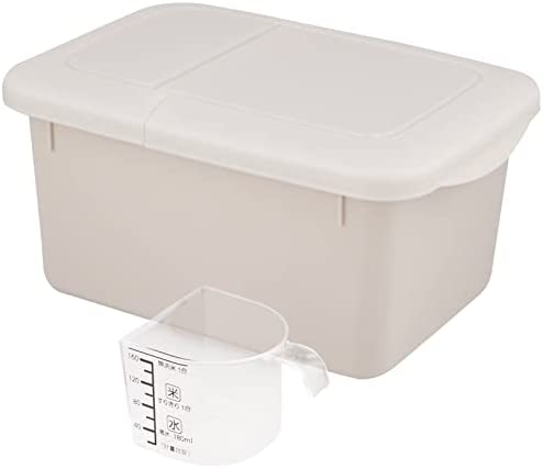 リバティーコーポレーション 冷蔵庫用 米びつ ライスビン 計量カップ付き 3kg LD-296 Style Storage ワームグレー