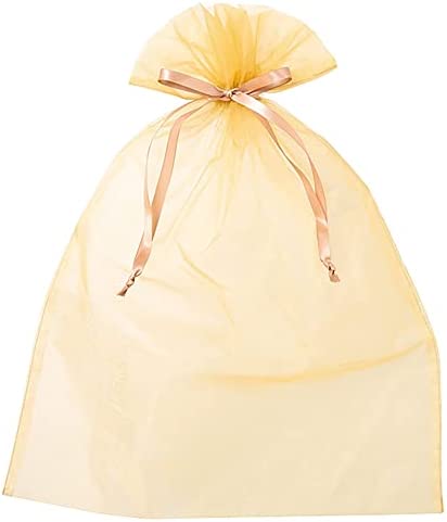 ヘッズ ギフトバッグ 38×50cm XL シャンパンゴールド 10枚 オーガンジーバッグ 巾着袋 HEADS OGC-BXL
