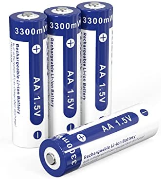 XTAR 1.5V AA 充電池3300 MWH（2000mAh) 単三形 リチウム電池 繰返し充電1200回(1.5V AA充電池*4)…