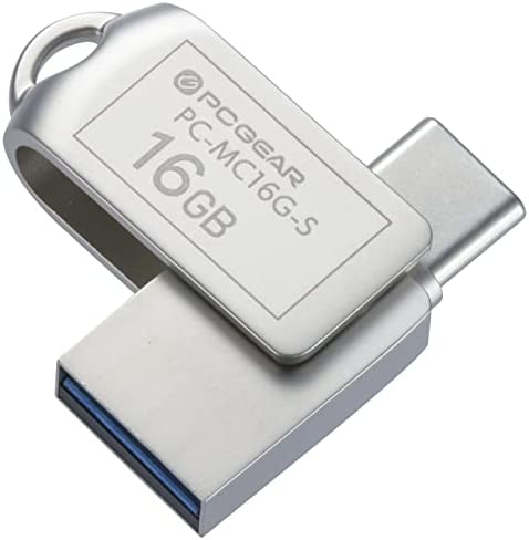 オーム電機 USBメモリー 16GB TypeC & TypeA対応 PC-MC16G-S 01-0062 OHM