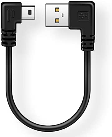 KKM-ラブショー USB 2.0 ミニケーブル USB(A)オス-USB(miniB)オス 同時L型 左右90°方向変換ケーブル 金メッキ付き 高速480Mbpsのデータ