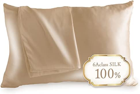 アイリスプラザ 【全5カラー】 シルク100%枕カバー 最高級6Aクラス 43×63cm 朝までさらさら 軽く蒸れにくい 16匁絹地 滑らかな肌触り 通