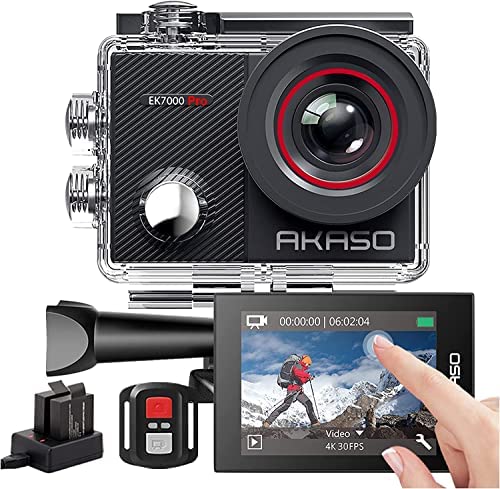 AKASO アクションカメラ 4K-EK7000 PRO 20MP画素 タッチパネル式 手ぶれ補正 WIFI搭載 広角レンズ 40m防水 水中カメラ HDMI出力 スポーツ