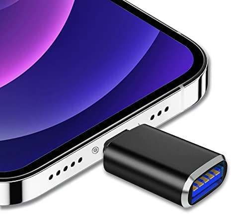 【革新モデル】iPhone/iPadに適用 USB 3.0 変換アダプタ OTG機能 高速転送 iOS (オス) - USB 3.0 (メス) USB 3.0ケーブルコンバーター (