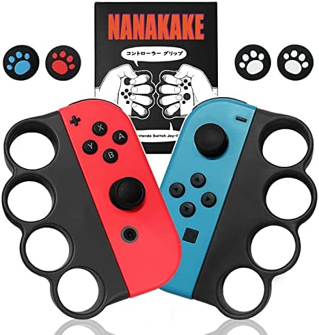 Nanakake Fit Boxing/Fit Boxing 2対応 コントローラー グリップ 親指キャップ 4個入り Nintendo Switch Joy-Con用 ボクシング ゲーム グ