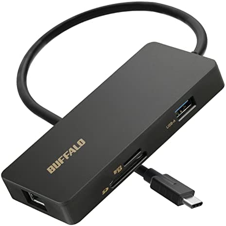 バッファロー Type-C接続 7-in-1 ドッキングステーション 4K対応HDMI出力ポート PowerDelivery PD 対応 USB Type-Cポート microSD SDカー