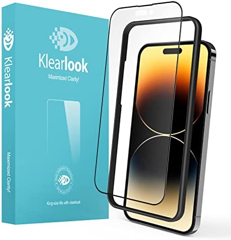 Klearlook Phone 14 Pro ガラスフィルム アンチグレア 「ゲーム好き人系列」 アイホン 14 プロ 強化ガラス さらさら ガイド枠付き あいふ