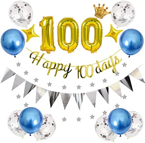 Lausatek 100日 百日 祝い 飾り お食い初め 飾り付け バルーン HAPPY 100 DAYS 風船 セット ガーランド 撮影 記念日 デコレーション 女の