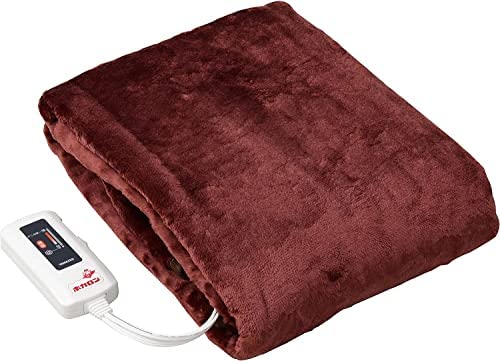 [山善] 電気ひざ掛け 電気毛布 ホカロン 120×60cm 丸洗い可能 ダニ退治機能 吸湿発熱生地使用 温度調節無段階 レッド YHK-HR41F