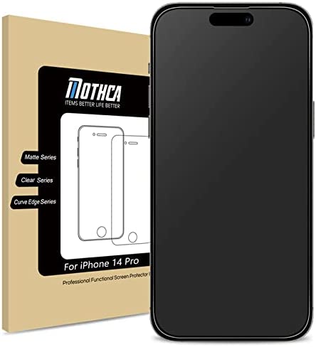 Mothca 【最新設計 Dynamic Island対応】アンチグレア iPhone 14 Pro対応 ガラスフィルム 液晶保護フィルム アイフォン14 Pro用 ゲームフ