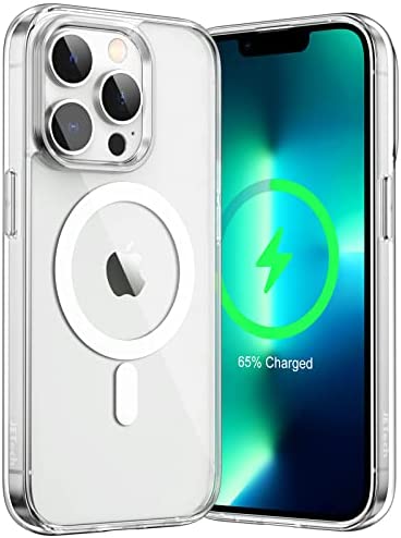 JEDirect iPhone 13 Pro Max マグネット ケース(6.7インチ用) MagSafe ワイヤレス充電対応 衝撃吸収 バンパーカバー 傷つけ防止 透明バッ