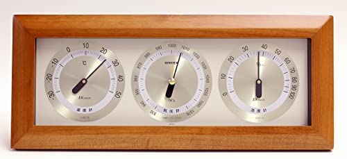 エンペックス気象計 アトモス卓上気象計 温度計・気圧計・湿度計 室内用 BM-747 12×28.5×3.8cm