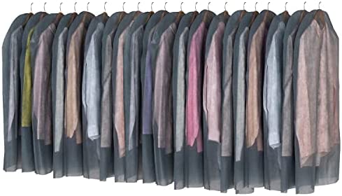 アストロ 衣類カバー グレー ショートサイズ 20枚組 不織布 洋服カバー スーツカバー 収納カバー 保管カバー ホコリよけ カット可能 605-